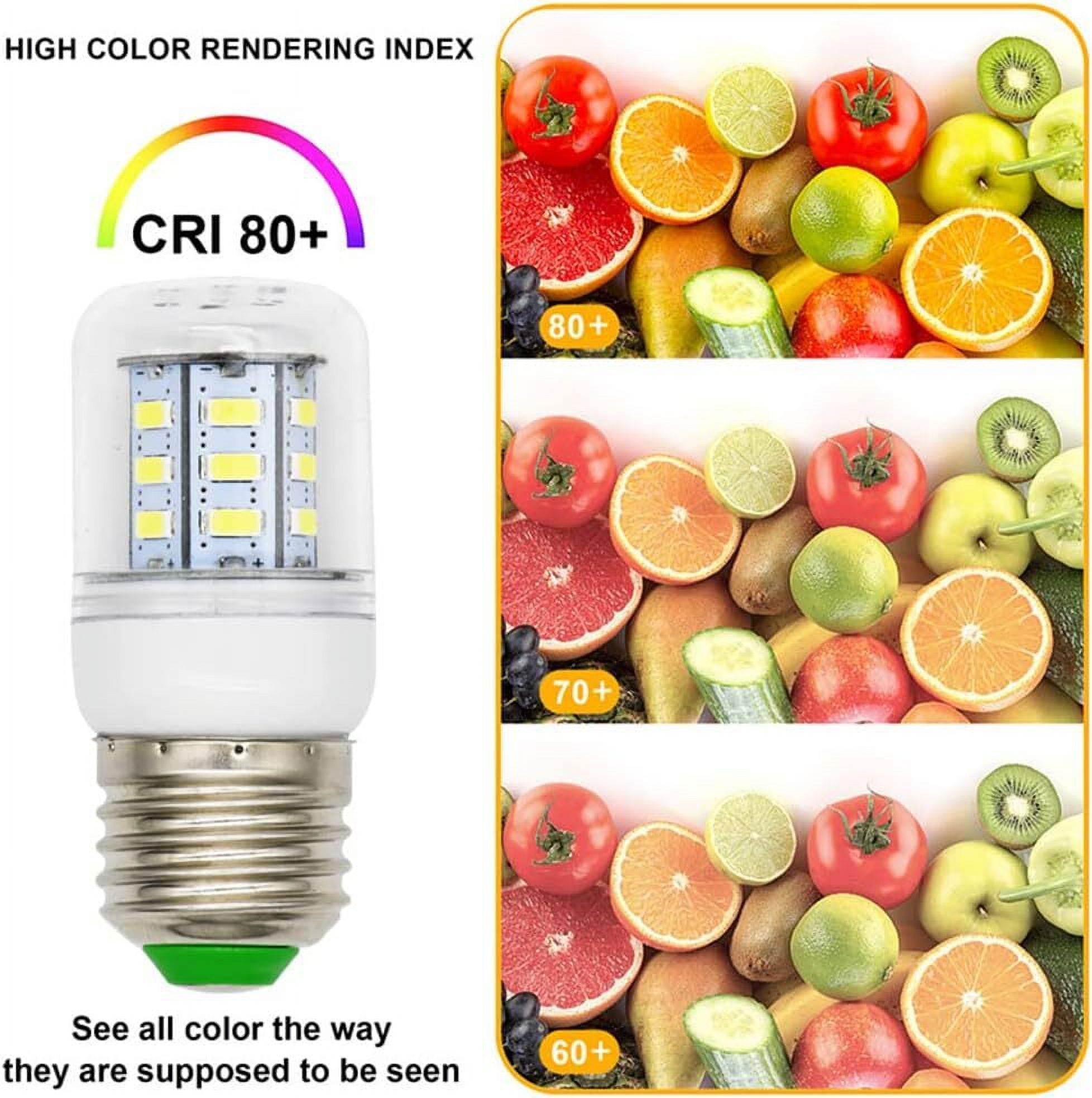 2Pcs LED Refrigerator Light Bulb 3.5Watts Equivalent E27 Medium Base  Compact Corn Lamp Replaces for PS12364857 5304511738 AP6278388 